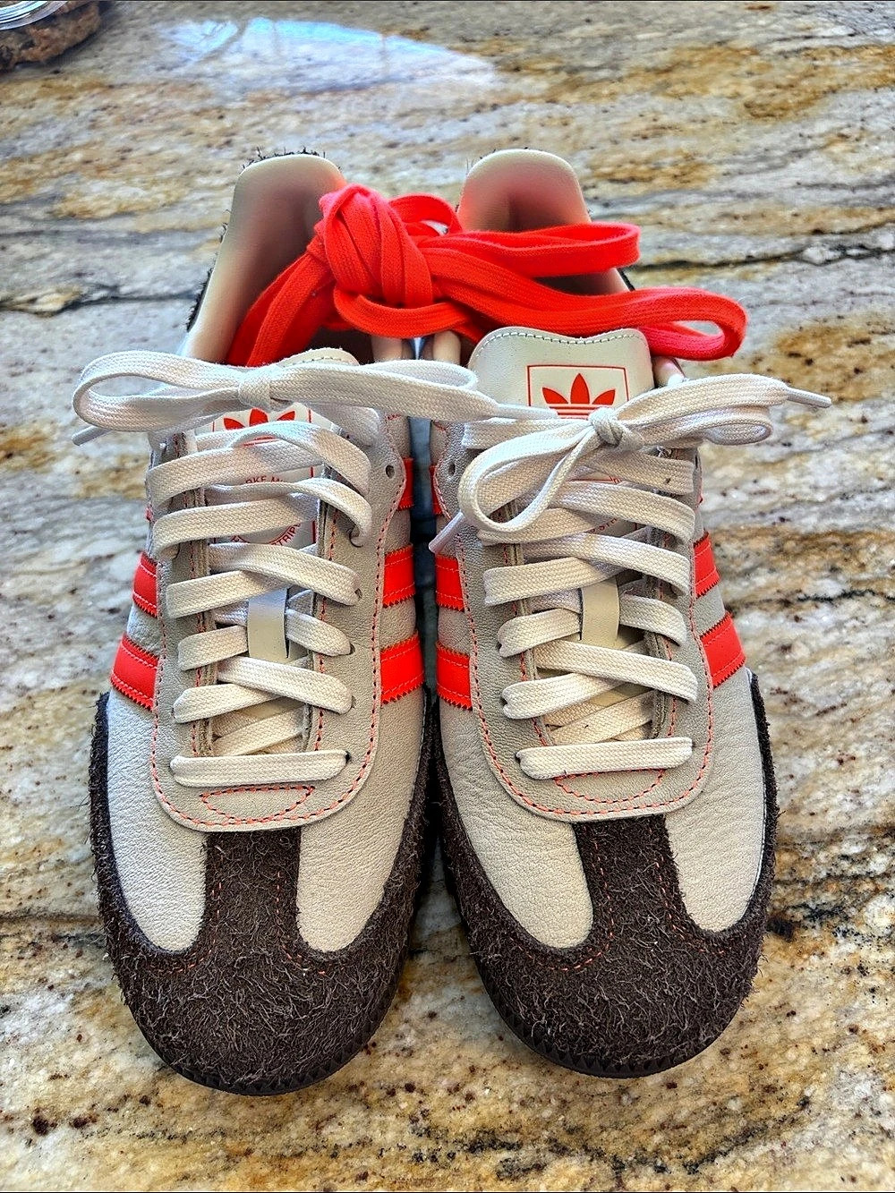 Women adidas Samba Sneakers in brown/beige and orange US 8
